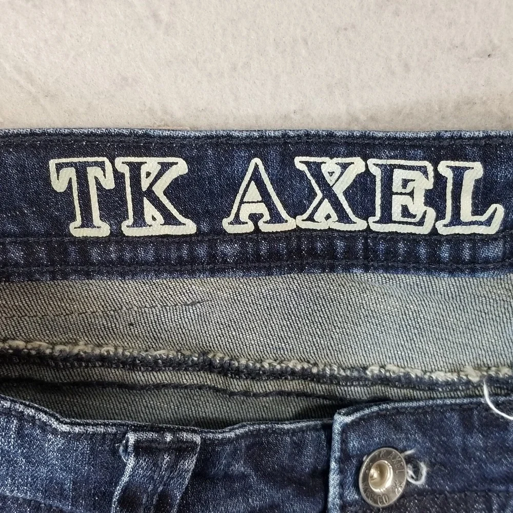 TK Axel jeans men's 36x32 Slim bootcut blue stretch denim pants retro Y2K
